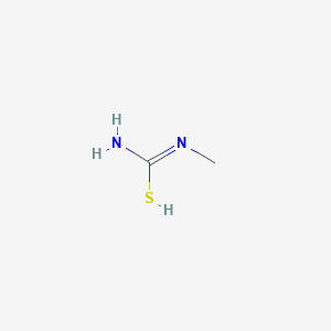 molecular formula C2H6N2S B7769089 N'-methylcarbamimidothioic acid 