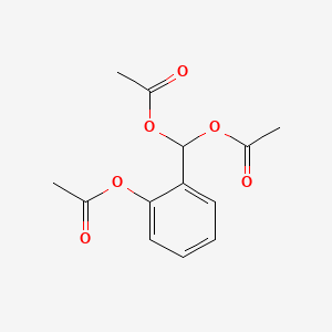 molecular formula C13H14O6 B7769232 Methanediol, (2-(acetyloxy)phenyl)-, diacetate CAS No. 634-20-8