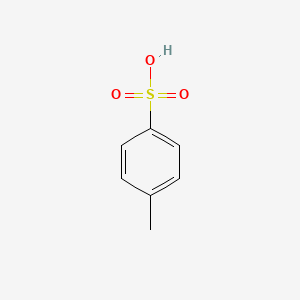 molecular formula C7H8O3S<br>C7H7SO3H<br>C7H8O3S<br>CH3C6H4SO3H B7769744 P-Toluenesulfonic acid CAS No. 25231-46-3