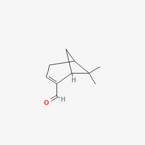 molecular formula C10H14O B7770184 (1S,5R)-6,6-Dimethylbicyclo(3.1.1)hept-2-ene-2-carboxaldehyde CAS No. 23727-16-4