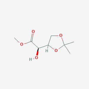 1,3-Dioxolane-4-acetic acid, alpha-hydroxy-2,2-dimethyl-, methyl ester, (alphaR,4S)-