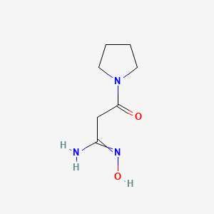 N'-hydroxy-3-oxo-3-(1-pyrrolidinyl)propanimidamide