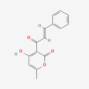 4-hydroxy-6-methyl-3-[(2E)-3-phenylprop-2-enoyl]-2H-pyran-2-one