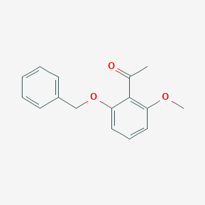 molecular formula C16H16O3 B7771037 1-(2-Methoxy-6-phenylmethoxyphenyl)ethanone 