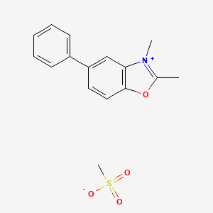 2,3-Dimethyl-5-phenyl-1,3-benzoxazol-3-ium;methanesulfonate