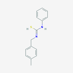 molecular formula C15H16N2S B7771773 N'-[(4-methylphenyl)methyl]-N-phenylcarbamimidothioic acid 