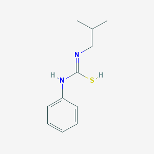 molecular formula C11H16N2S B7771893 N'-(2-methylpropyl)-N-phenylcarbamimidothioic acid 