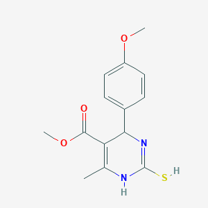 molecular formula C14H16N2O3S B7772032 methyl 4-(4-methoxyphenyl)-6-methyl-2-sulfanyl-1,4-dihydropyrimidine-5-carboxylate 