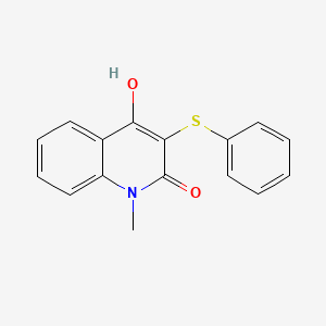 molecular formula C16H13NO2S B7772220 4-hydroxy-1-methyl-3-(phenylsulfanyl)-2(1H)-quinolinone 