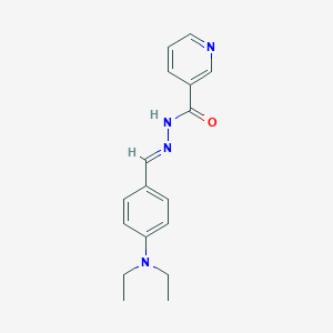 Nicotinic acid (4-diethylamino-benzylidene)-hydrazide