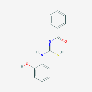 molecular formula C14H12N2O2S B7772663 N'-benzoyl-N-(2-hydroxyphenyl)carbamimidothioic acid 