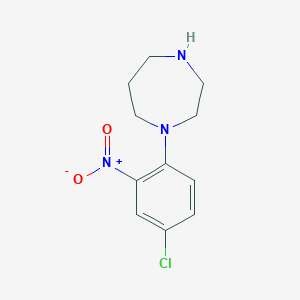 molecular formula C11H14ClN3O2 B7772688 1-(4-Chloro-2-nitrophenyl)-1,4-diazepane 