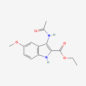 molecular formula C14H16N2O4 B7772817 ethyl 3-acetamido-5-methoxy-1H-indole-2-carboxylate 