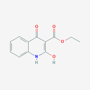 molecular formula C12H11NO4 B7773185 ethyl 2-hydroxy-4-oxo-1H-quinoline-3-carboxylate 