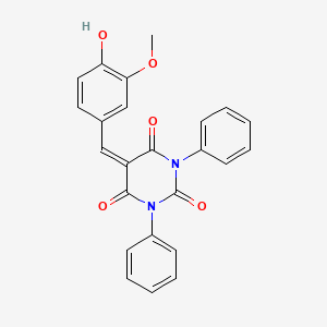 5-(4-hydroxy-3-methoxybenzylidene)-1,3-diphenylpyrimidine-2,4,6(1H,3H,5H)-trione