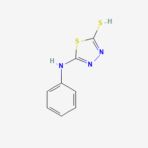 molecular formula C8H7N3S2 B7773373 5-anilino-1,3,4-thiadiazole-2-thiol 