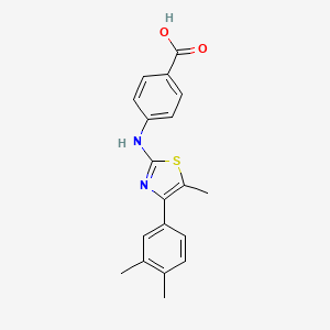 4-[[4-(3,4-Dimethylphenyl)-5-methyl-1,3-thiazol-2-yl]amino]benzoic acid