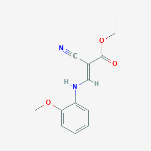 molecular formula C13H14N2O3 B7773401 ethyl (2E)-2-cyano-3-[(2-methoxyphenyl)amino]prop-2-enoate 