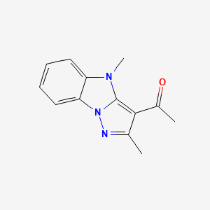 molecular formula C13H13N3O B7773414 1-(2,4-dimethyl-4H-pyrazolo[1,5-a]benzimidazol-3-yl)ethanone CAS No. 5655-67-4