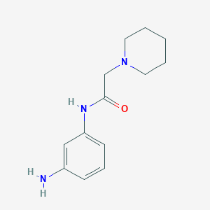 molecular formula C13H19N3O B7773482 N-(3-aminophenyl)-2-(piperidin-1-yl)acetamide 