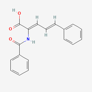 molecular formula C18H15NO3 B7773489 2-Benzoylamino-5-phenyl-penta-2,4-dienoic acid 