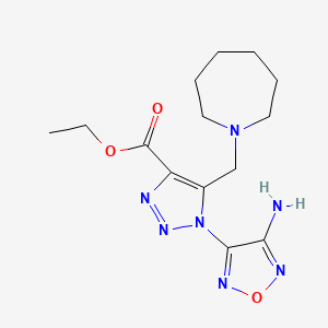 molecular formula C14H21N7O3 B7773507 1-(4-Amino-furazan-3-yl)-5-azepan-1-ylmethyl-1H-[1,2,3]triazole-4-carboxylic acid ethyl ester CAS No. 311314-86-0