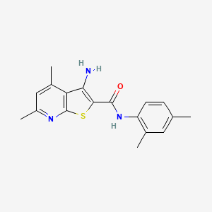 molecular formula C18H19N3OS B7773525 3-amino-N-(2,4-dimethylphenyl)-4,6-dimethylthieno[2,3-b]pyridine-2-carboxamide 