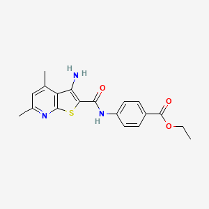 Ethyl 4-{3-amino-4,6-dimethylthieno[2,3-b]pyridine-2-amido}benzoate