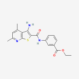 Ethyl 3-{[(3-amino-4,6-dimethylthieno[2,3-b]pyridin-2-yl)carbonyl]amino}benzoate