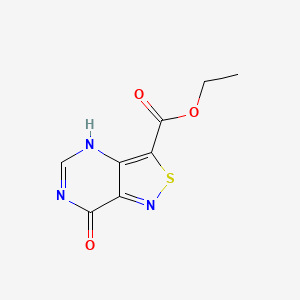 molecular formula C8H7N3O3S B7773603 ethyl 7-oxo-4H-[1,2]thiazolo[4,3-d]pyrimidine-3-carboxylate 