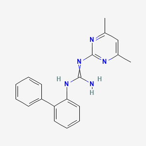 molecular formula C19H19N5 B7773608 1-([1,1'-Biphenyl]-2-yl)-3-(4,6-dimethylpyrimidin-2-yl)guanidine 