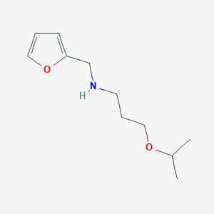 molecular formula C11H19NO2 B7773802 Furan-2-ylmethyl-(3-isopropoxy-propyl)-amine 