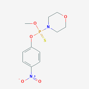 molecular formula C11H15N2O5PS B077744 Phosphonothioic acid, morpholino-, O-methyl O-(p-nitrophenyl) ester CAS No. 13351-40-1
