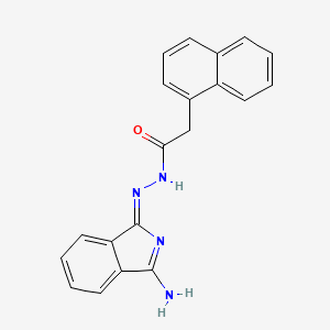 molecular formula C20H16N4O B7774659 N-[(Z)-(3-aminoisoindol-1-ylidene)amino]-2-naphthalen-1-ylacetamide 