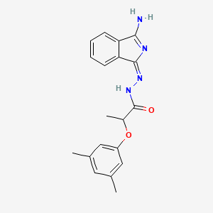 molecular formula C19H20N4O2 B7774676 N-[(E)-(3-aminoisoindol-1-ylidene)amino]-2-(3,5-dimethylphenoxy)propanamide 