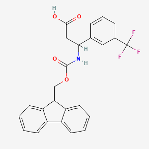 molecular formula C25H20F3NO4 B7774728 Fmoc-(RS)-3-amino-3-(3-trifluoromethylphenyl)-propionic acid 