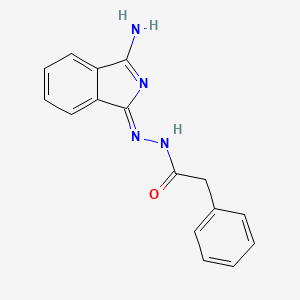 molecular formula C16H14N4O B7774814 N-[(Z)-(3-aminoisoindol-1-ylidene)amino]-2-phenylacetamide 