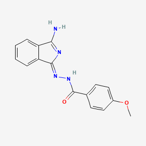 molecular formula C16H14N4O2 B7774821 N-[(Z)-(3-aminoisoindol-1-ylidene)amino]-4-methoxybenzamide 