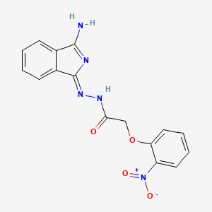 molecular formula C16H13N5O4 B7774831 N-[(Z)-(3-aminoisoindol-1-ylidene)amino]-2-(2-nitrophenoxy)acetamide 