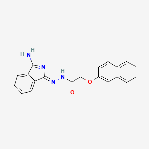 molecular formula C20H16N4O2 B7774839 N-[(Z)-(3-aminoisoindol-1-ylidene)amino]-2-naphthalen-2-yloxyacetamide 