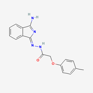 molecular formula C17H16N4O2 B7774840 N-[(Z)-(3-aminoisoindol-1-ylidene)amino]-2-(4-methylphenoxy)acetamide 