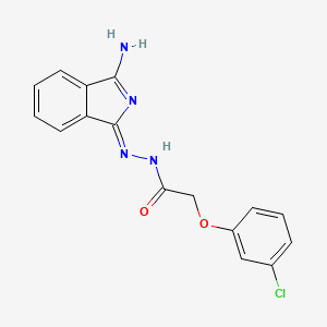 molecular formula C16H13ClN4O2 B7774846 N-[(Z)-(3-aminoisoindol-1-ylidene)amino]-2-(3-chlorophenoxy)acetamide 