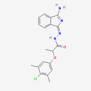 molecular formula C19H19ClN4O2 B7774888 N-[(E)-(3-aminoisoindol-1-ylidene)amino]-2-(4-chloro-3,5-dimethylphenoxy)propanamide 