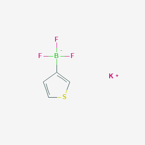 molecular formula C4H3BF3KS B7774989 potassium;trifluoro(thiophen-3-yl)boranuide 