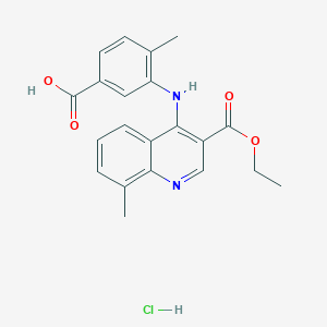 3-[(3-Ethoxycarbonyl-8-methylquinolin-4-yl)amino]-4-methylbenzoic acid;hydrochloride