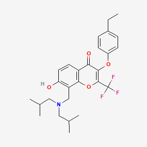 8-[(diisobutylamino)methyl]-3-(4-ethylphenoxy)-7-hydroxy-2-(trifluoromethyl)-4H-chromen-4-one
