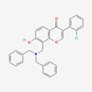 3-(2-Chlorophenyl)-8-[(dibenzylamino)methyl]-7-hydroxychromen-4-one
