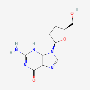 molecular formula C10H13N5O3 B7775133 2-amino-9-[(2R,5S)-5-(hydroxymethyl)oxolan-2-yl]-3H-purin-6-one 
