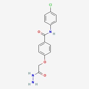 molecular formula C15H14ClN3O3 B7775177 N-(4-chlorophenyl)-4-(2-hydrazinyl-2-oxoethoxy)benzamide 
