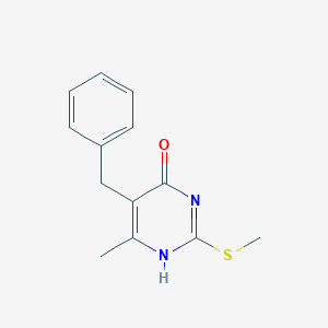 molecular formula C13H14N2OS B7775293 5-benzyl-6-methyl-2-methylsulfanyl-1H-pyrimidin-4-one 